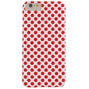 Coque Barely There iPhone 6 Plus Rouge sur point Polka blanc