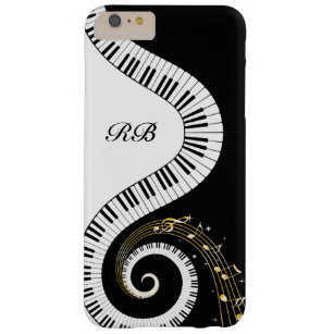 Coque Barely There iPhone 6 Plus Touches de piano Monogram et notes musicales