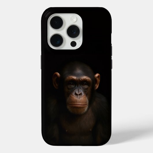 Coque Black 4 Luxe pour iPhone 15 Pro Mate, Chimpa (Verso)