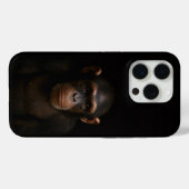 Coque Black 4 Luxe pour iPhone 15 Pro Mate, Chimpa (Verso (horizontal))