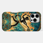 Coque Black Gold Teal pour iPhone 16 Pro Max | Vin (Verso Horizontal)