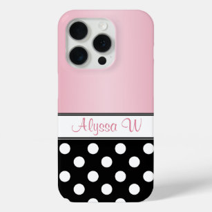 Coque Black Polka Dot Pink iPhone 5