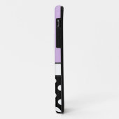 Coque Black Polka Dot Purple iPhone 5 (Dos/Gauche)
