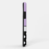 Coque Black Polka Dot Purple iPhone 5 (Dos/Droite)