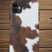Coque blanc Brown-coque iphone de la vache