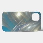 coque bleu et argent abstrait pour Samsung Galaxy (Verso (horizontal))