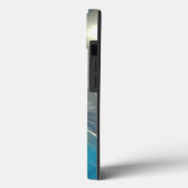 coque bleu et argent abstrait pour Samsung Galaxy (Verso / Gauche)