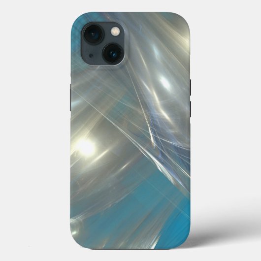 coque bleu et argent abstrait pour Samsung Galaxy (Verso)