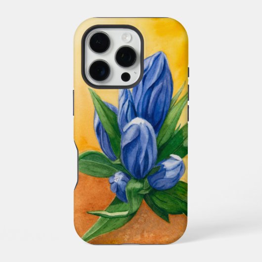 Coque Blue Bloom iPhone 16 Pro - Art Botanique (Verso)