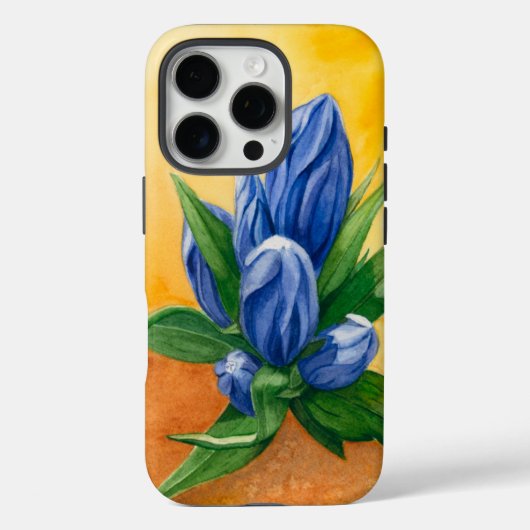 Coque Blue Bloom iPhone 16 Pro - Art Botanique (Verso)