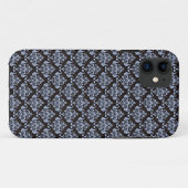 Coque Blue Damask iPhone 11 (Dos (Horizontal))