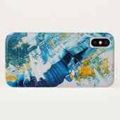 Coque Blue Waves iPhone X (Dos (Horizontal))