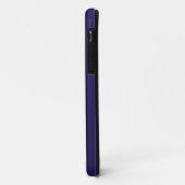 Coque Blue & White Carbon Fiber Stripes iPhone 5 (Dos/Gauche)