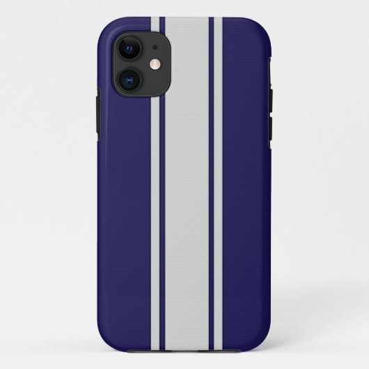 Coque Blue & White Carbon Fiber Stripes iPhone 5 (Dos)