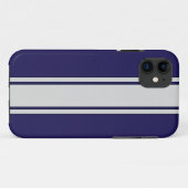 Coque Blue & White Carbon Fiber Stripes iPhone 5 (Dos (Horizontal))