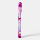 Coque brillante iridescente rose iPhone 16 Bubble  (Verso / Droite)