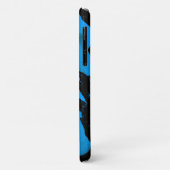 Coque Brushy Black & Blue iPhone 11 | Personnalisa (Dos/Gauche)