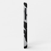 Coque Brushy Black & Grey iPhone 11 | Personnalisa (Dos/Gauche)