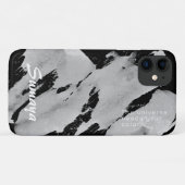 Coque Brushy Black & Grey iPhone 11 | Personnalisa (Dos (Horizontal))