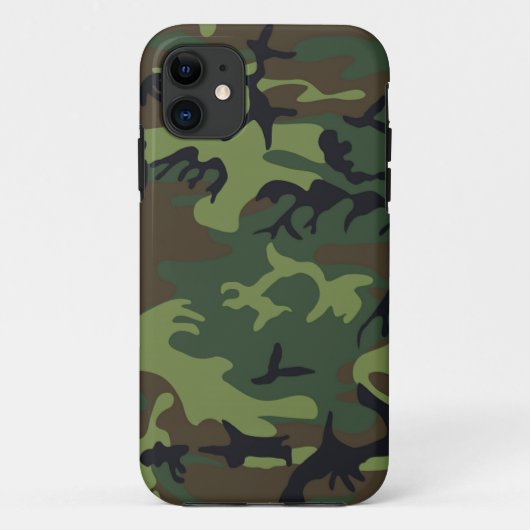 Coque Camo Vert iPhone 5S avec ID, Détenteur de ca (Dos)