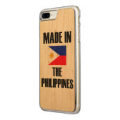 Coque Carved En Bois Pour iPhone Fait dans le drapeau de Philippines (Gauche)