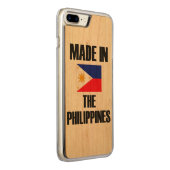 Coque Carved En Bois Pour iPhone Fait dans le drapeau de Philippines (Droite)