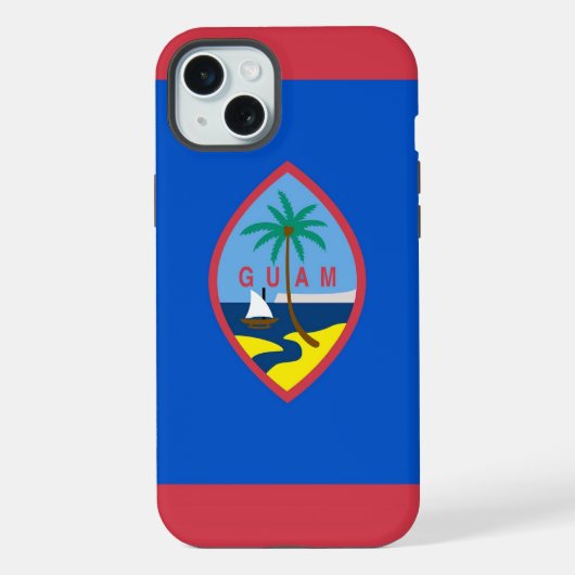 Coque Case-Mate pour iPhone 15 Plus, drapeau de Gu (Verso)