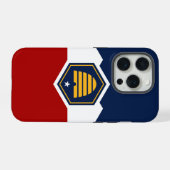 Coque Case-Mate pour iPhone 15 Pro, nouveau drapea (Verso Horizontal)
