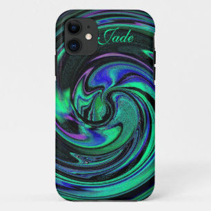 Coque Case-Mate Pour iPhone Abstrait Aqua Swirls iPhone 5 Coque