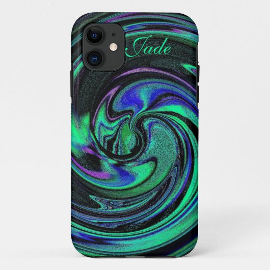 Coque Case-Mate Pour iPhone Abstrait Aqua Swirls iPhone 5 Coque (Dos)