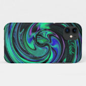 Coque Case-Mate Pour iPhone Abstrait Aqua Swirls iPhone 5 Coque (Dos (Horizontal))