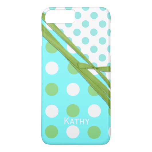 Coque Case-Mate Pour iPhone Aquamarine et Green Pois iPhone 7 Plus Coque (Dos)