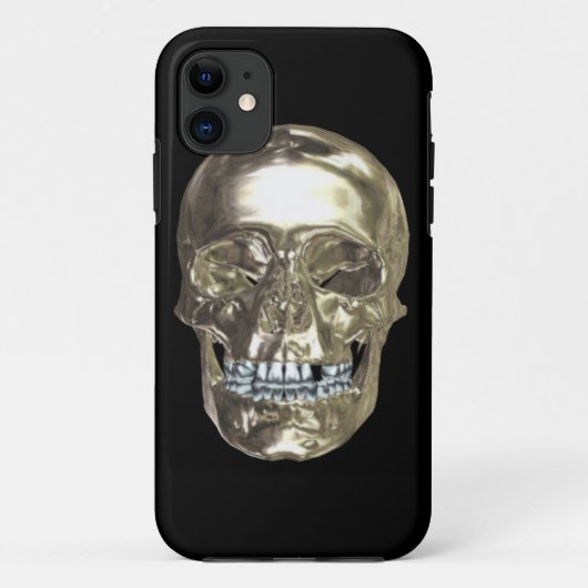 Coque Case-Mate Pour iPhone Argent Chrome Skull iPhone 5G Coque (Dos)