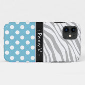 Coque Case-Mate Pour iPhone Blue Polka Dot Fade Zebra Imprimer iPhone 5 Coque (Dos (Horizontal))
