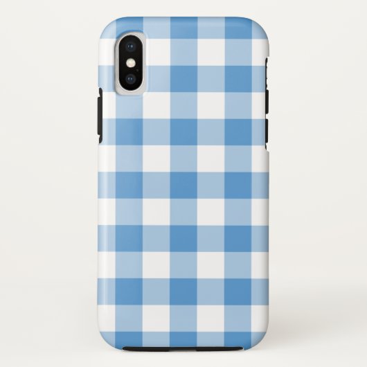 Coque Case-Mate Pour iPhone Buffalo bleu clair et blanc Plaid iPhone X Coque (Dos)