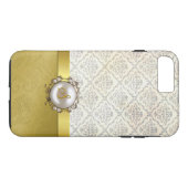 Coque Case-Mate Pour iPhone Chic Gold & Antique Damask iPhone 7 Plus coque (Dos (Horizontal))