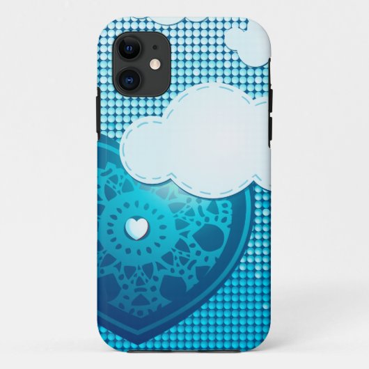 Coque Case-Mate Pour iPhone Clouds arrière - plan avec coeur, iPhone 5 coque (Dos)