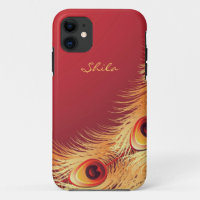 Coque iPhone 5 plume de paon