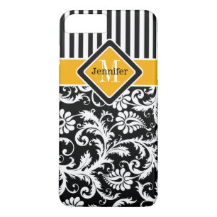 Coque Case-Mate Pour iPhone Coque iPhone 7   Damas, bandes   Jaune 2