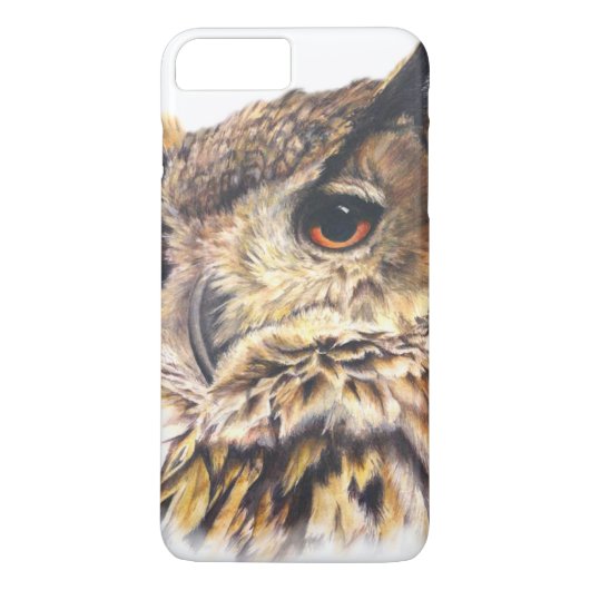 Coque Case-Mate Pour iPhone Coque iphone d'art de l'Aigle Owl d'Eurasie (Dos)