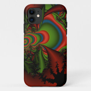 Coque Case-Mate Pour iPhone coque iphone d'art fractal rouge vert et bleu
