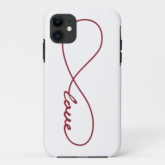 Coque Case-Mate Pour iPhone Coque iphone d'infinité d'amour rouge et blanc (Dos)