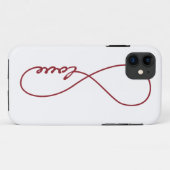 Coque Case-Mate Pour iPhone Coque iphone d'infinité d'amour rouge et blanc (Dos (Horizontal))