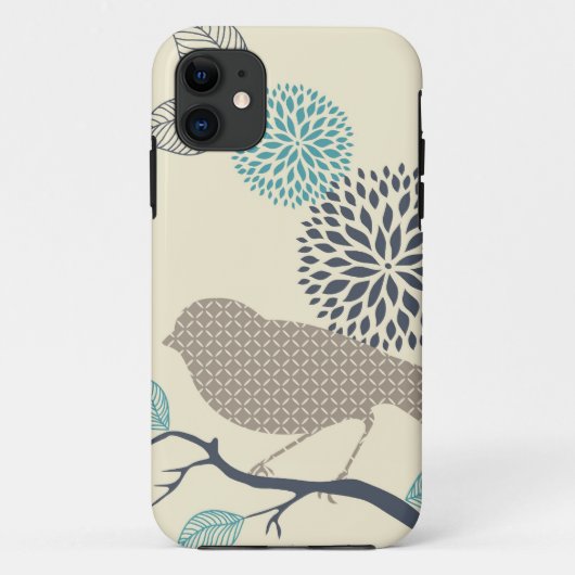 Coque Case-Mate Pour iPhone Coque iphone d'oiseau et de fleur (Dos)