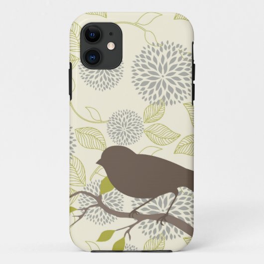 Coque Case-Mate Pour iPhone Coque iphone d'oiseau et de fleur (Dos)