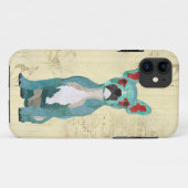 Coque Case-Mate Pour iPhone Coque iphone fleuri azuré de chien de Taureau de (Dos (Horizontal))