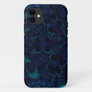Coque Case-Mate Pour iPhone coque iphone fractal bleu foncé