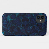 Coque Case-Mate Pour iPhone coque iphone fractal bleu foncé (Dos (Horizontal))