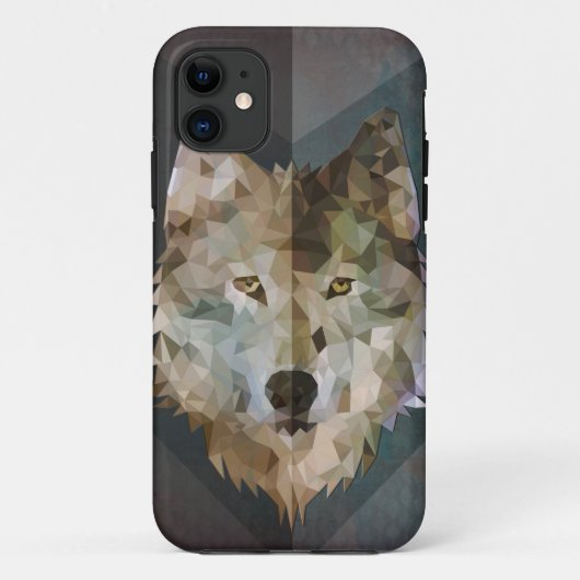 Coque Case-Mate Pour iPhone Coque iphone géométrique de loup (Dos)