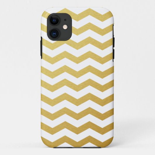 Coque Case-Mate Pour iPhone Coque iphone Motif Gold Chevron (Dos)